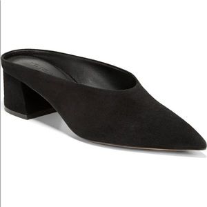 BNIB vince ralston black suede mules
